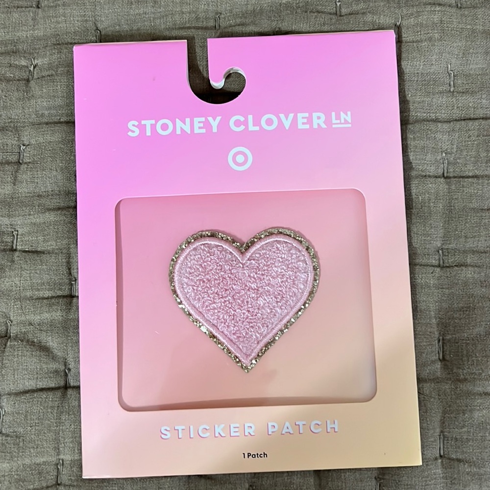 Stoney Clover Lane x Target Glitter Heart Patch Pink and Gold